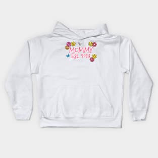 Mommy Est 2023 Mother's Day Mothering Sunday Kids Hoodie